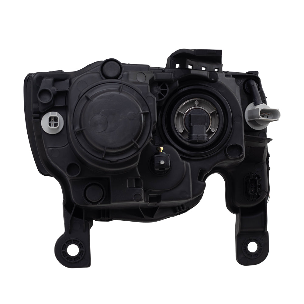 Brock Replacement Driver Halogen Headlight with Black Bezel Compatible with 2017-2021 Jeep Grand Cherokee