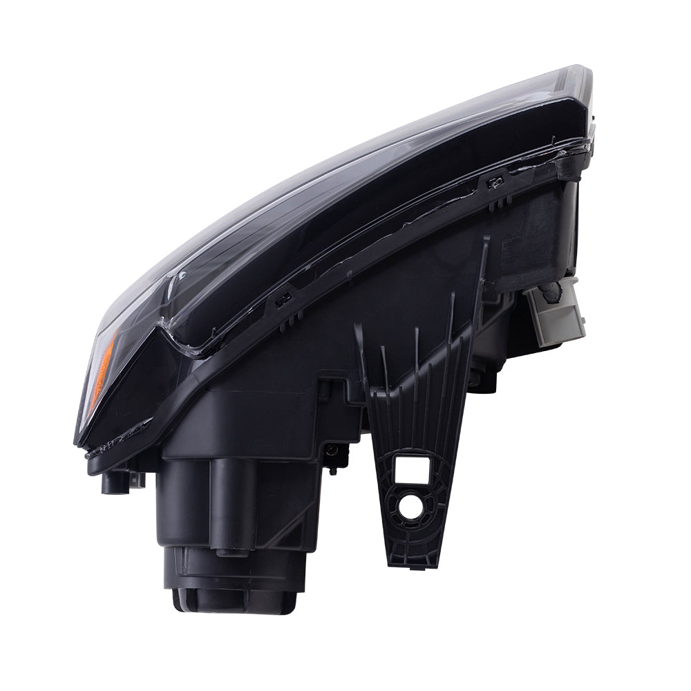 Brock Replacement Driver Halogen Headlight with Black Bezel Compatible with 2017-2021 Jeep Grand Cherokee