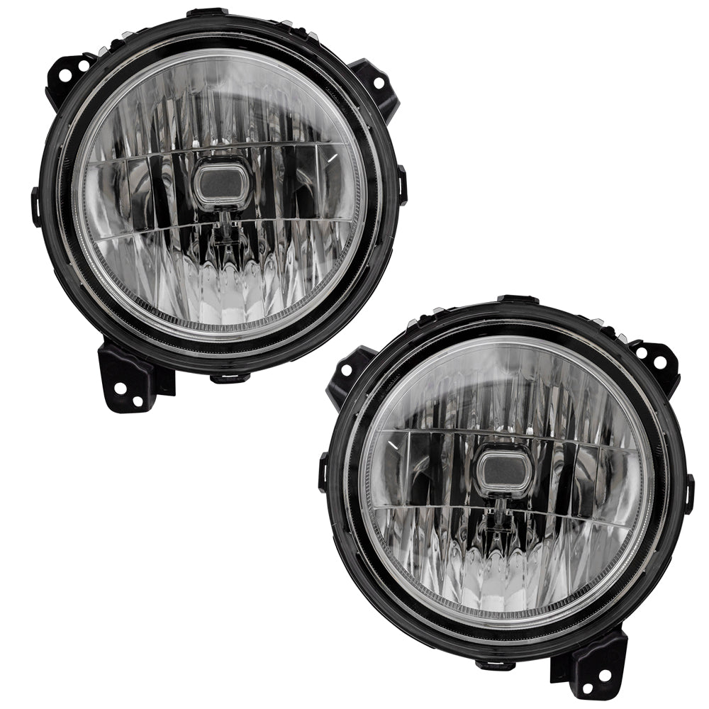 Headlight for 2018-2024 Wrangler for 2020-2023 Gladiator 55112873AG Set CH2502314