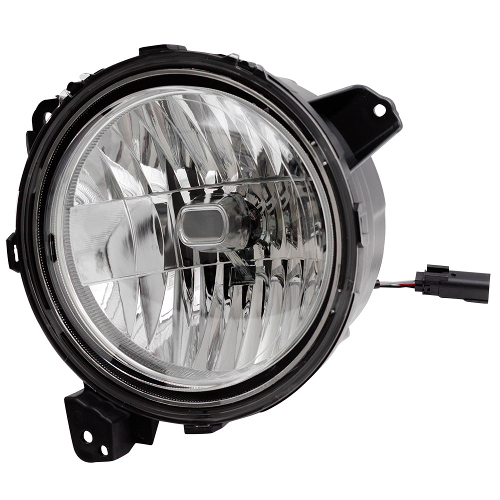 Brock Replacement Driver Halogen Headlight Compatible with Compatible with 2018-2024 Wrangler JL 2020-2023 Gladiator 55112873AF
