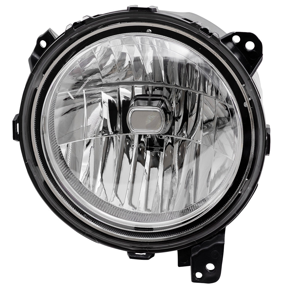 Brock Replacement Passenger Halogen Headlight Compatible with 2018-2024 Wrangler JL 2020-2023 Gladiator 55112872AF