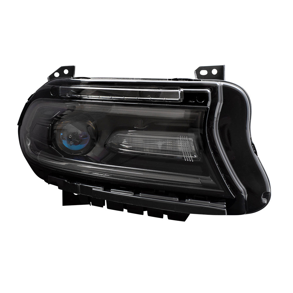Brock Replacement Set Driver and Passenger Halogen Headlights Compatible with 2015 Charger