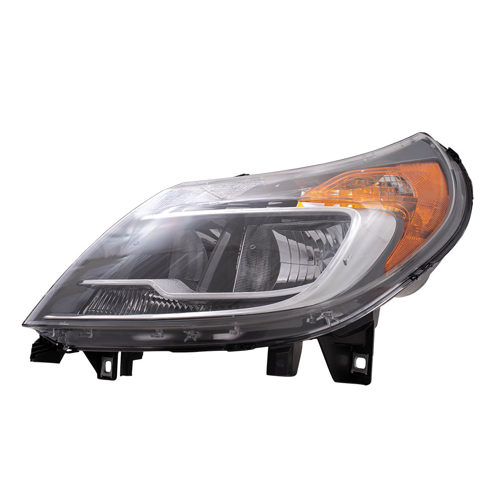 Brock Replacement Driver Halogen Headlight with Daytime Running Lights Compatible with 2014-2020 Promaster Van