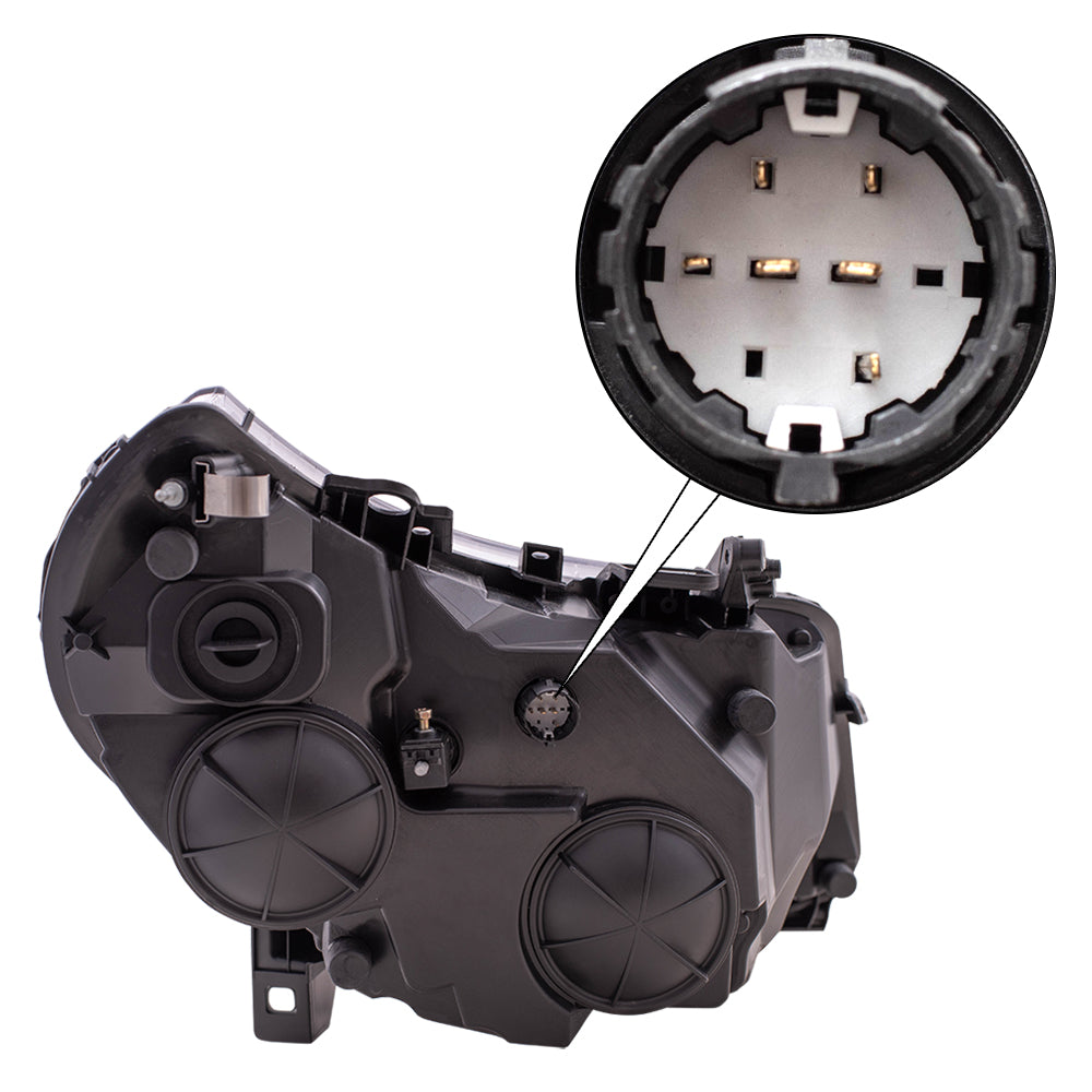 Brock Replacement Driver Halogen Headlight with Daytime Running Lights Compatible with 2014-2020 Promaster Van