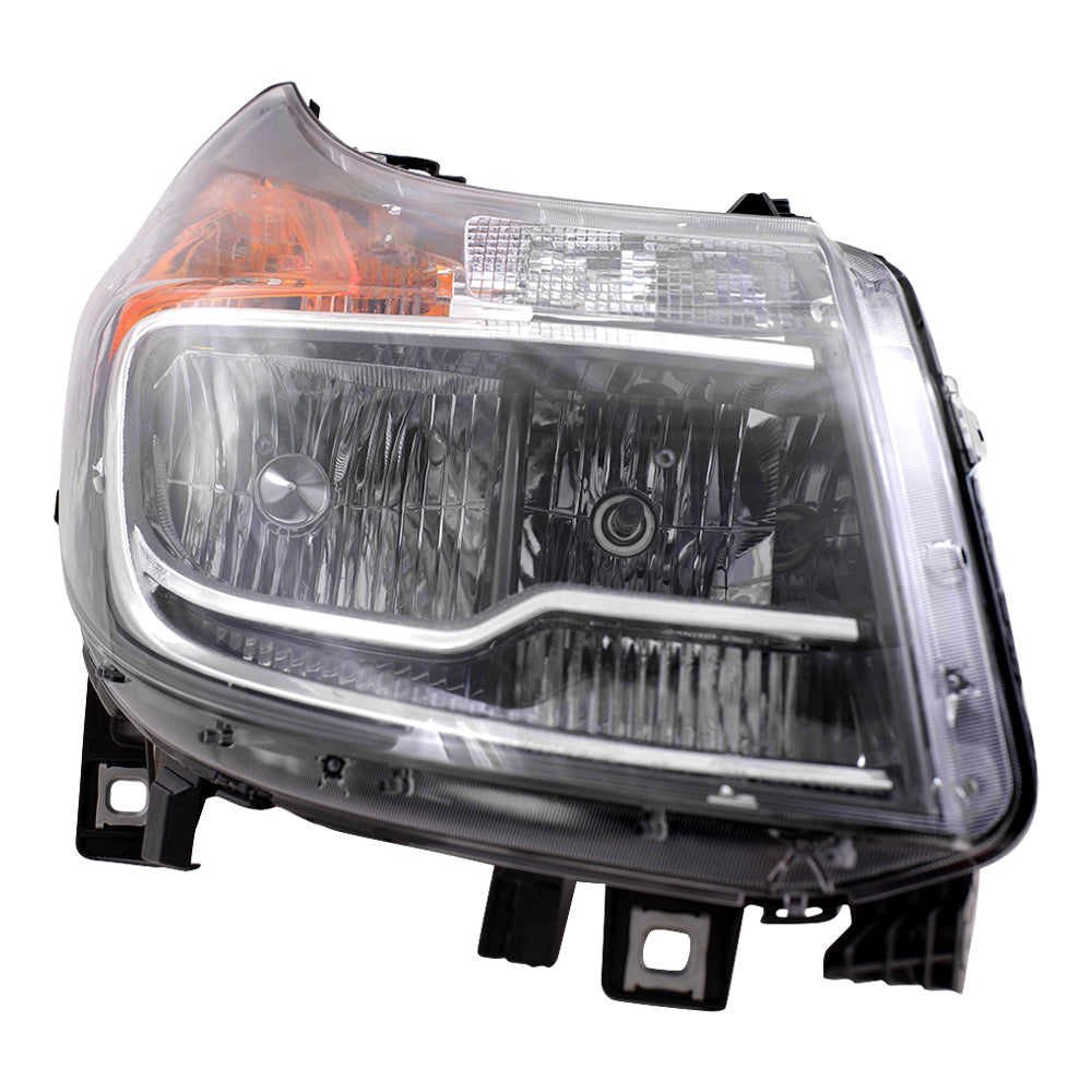 Brock Replacement Passenger Halogen Headlight with Daytime Running Lights Compatible with 2014-2020 Promaster Van