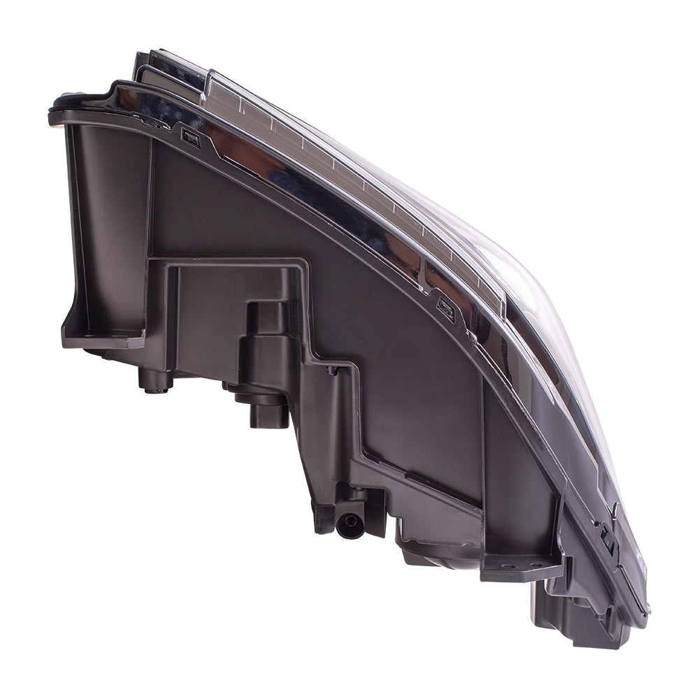 Brock Replacement Driver and Passenger Side HID Combination Headlight Assemblies Compatible with 2015-2018 Dodge Charger