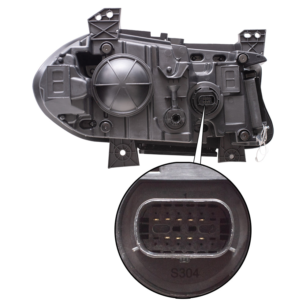 Brock Aftermarket Replacement Driver Left HID Combination Headlight Assembly without HID KIT-Logo Compatible with 2015-2018 Dodge Charger