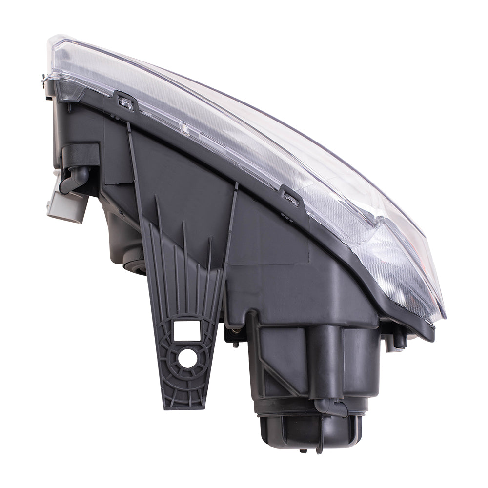Brock Aftermarket Replacement Passenger Right Halogen Combination Headlight Assembly With Black Bezel