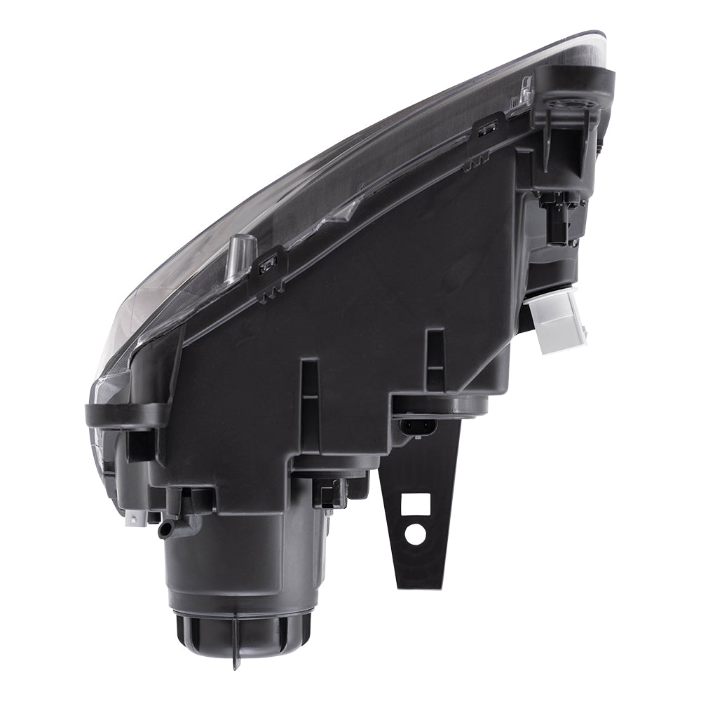 Brock Aftermarket Replacement Passenger Right Halogen Combination Headlight Assembly With Black Bezel