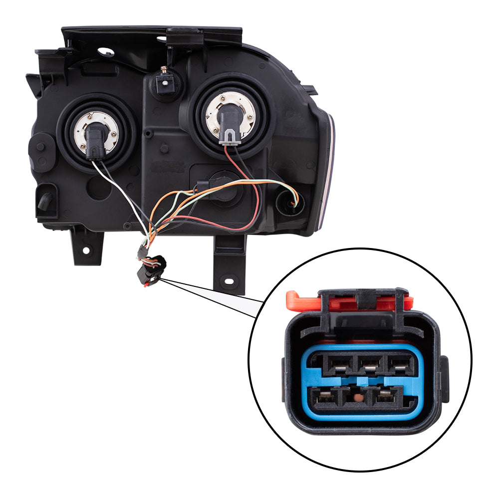 Brock Replacement Passenger Headlight Compatible with 2005-2007 Grand Cherokee 55156350AK