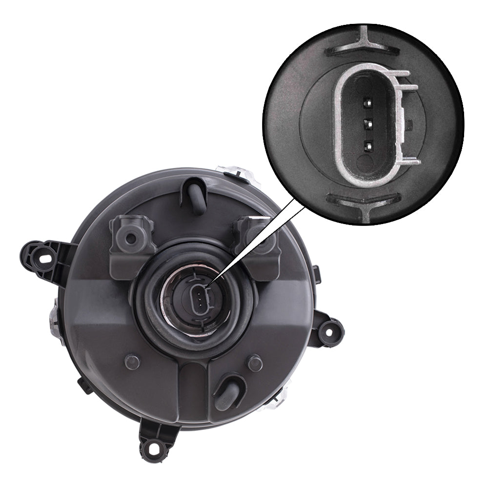 Brock Replacement Driver Halogen Headlight Compatible with 5303843AE