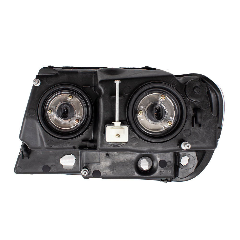 Headlight for 1999-2004 Grand Cherokee Smoked Bezel-Clear Park Light From 1/02 55155129AJ Set