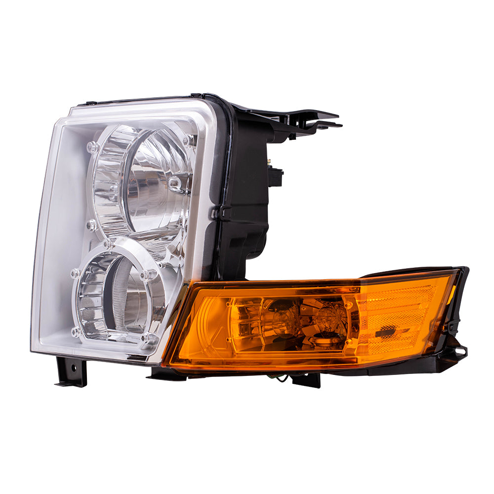 Brock Replacement Driver Halogen Headlight Compatible with 2006-2010 Commander 55396537AI
