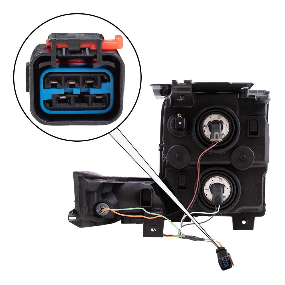 Brock Replacement Driver Halogen Headlight Compatible with 2006-2010 Commander 55396537AI