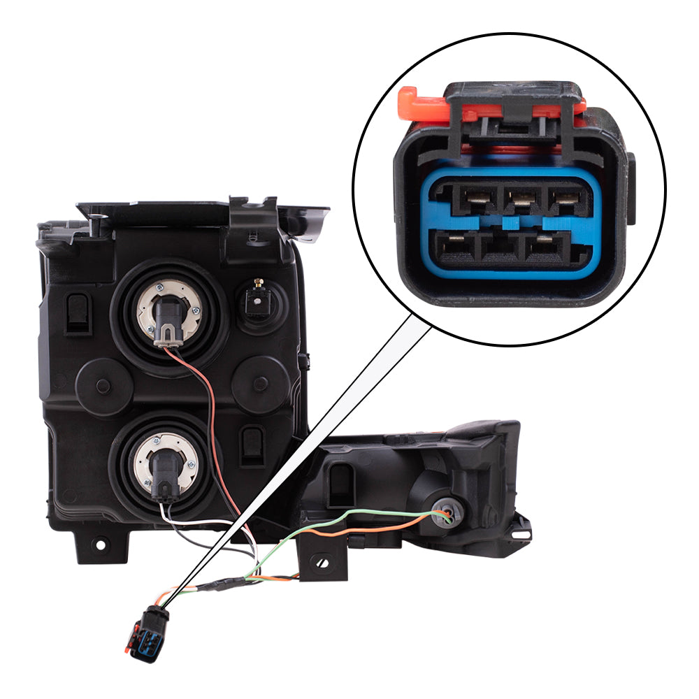 Brock Replacement Passenger Halogen Headlight Compatible with 2006-2010 Commander 55396536AI