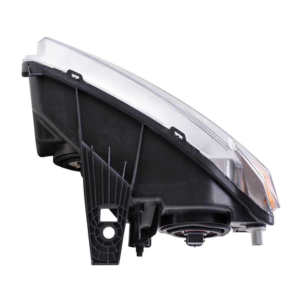 Brock Replacement Set Driver and Passenger Halogen Headlights Chrome Bezel Type Compatible with 2011-2013 Compass