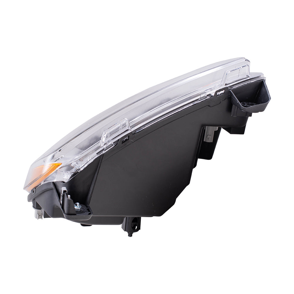 Brock Replacement Set Driver and Passenger Halogen Headlights Chrome Bezel Type Compatible with 2011-2013 Compass