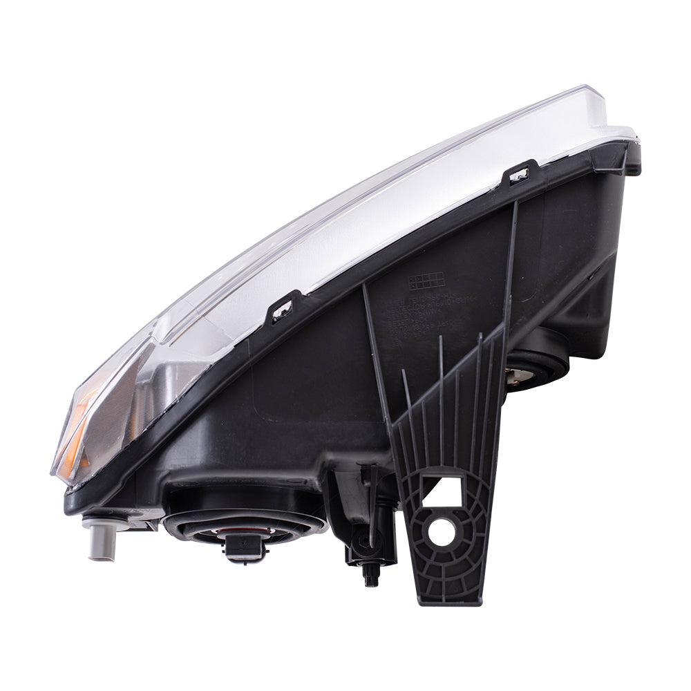 Brock Replacement Driver Halogen Headlight Chrome Bezel Type Compatible with 2011-2013 Compass