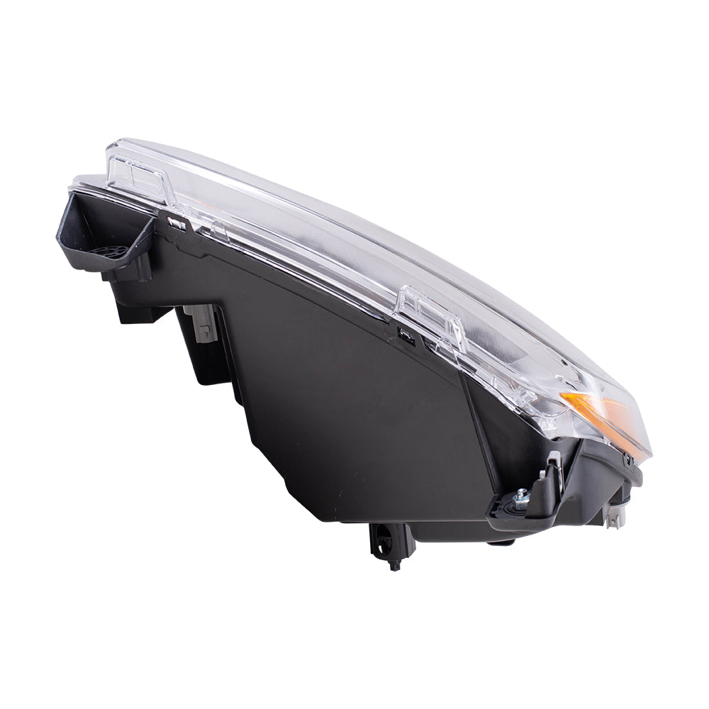 Brock Replacement Driver Halogen Headlight Chrome Bezel Type Compatible with 2011-2013 Compass