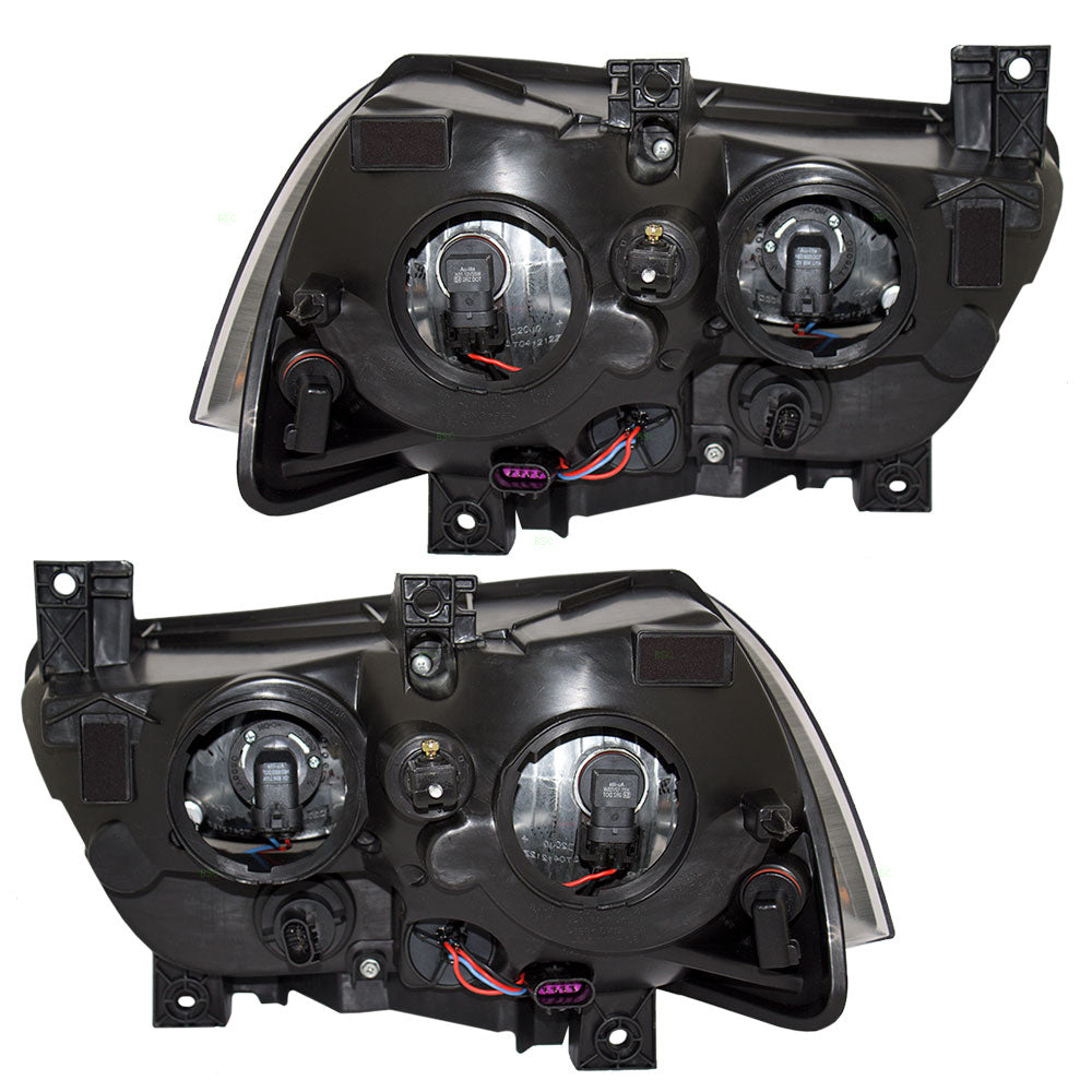 Brock Replacement Set Driver and Passenger Halogen Headlight Compatible with 2011-2014 Charger 57010411AC 57010410AC