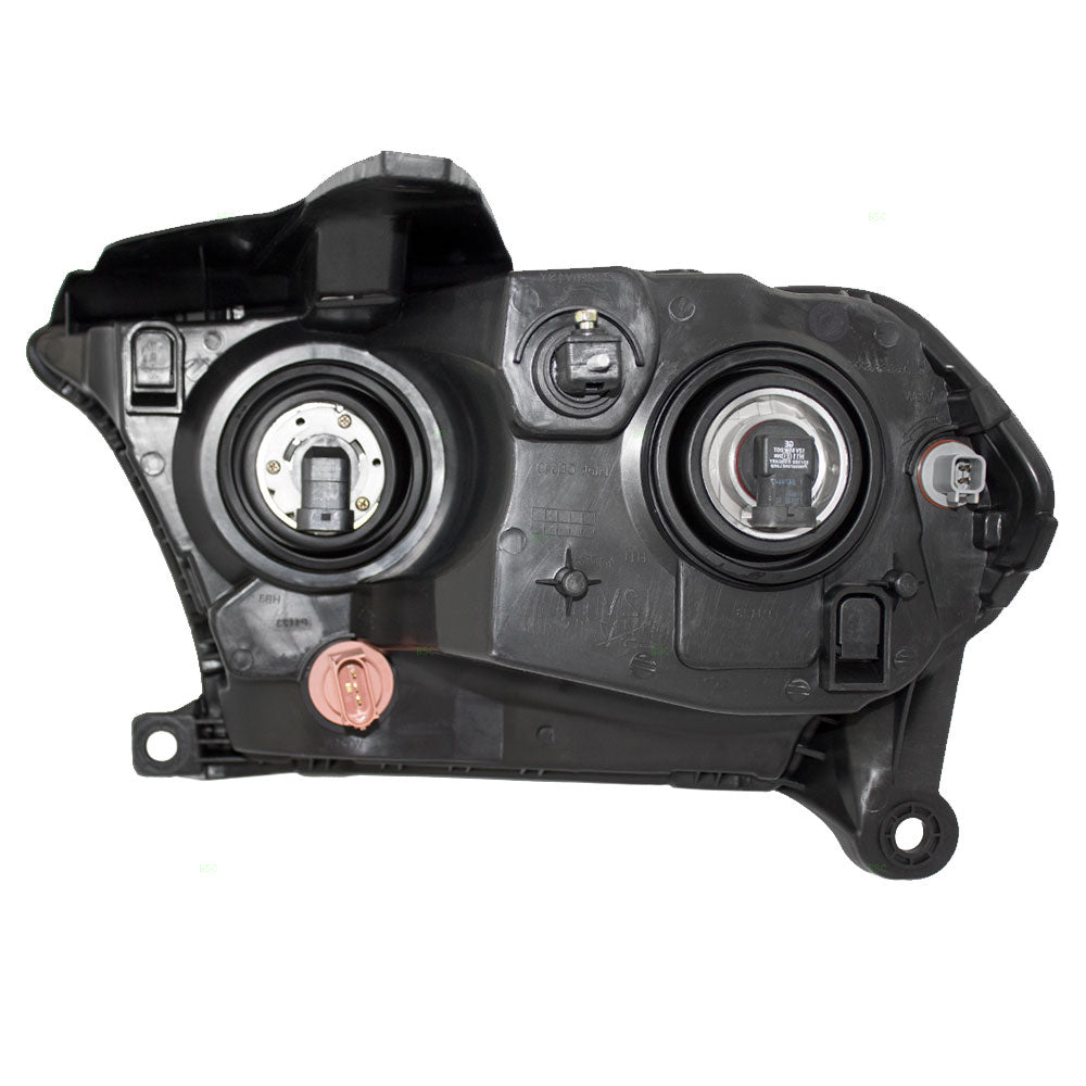 Brock Replacement Passenger Halogen Combination Headlight with Black Bezel Compatible with 2011-2013 Durango 68084076AB