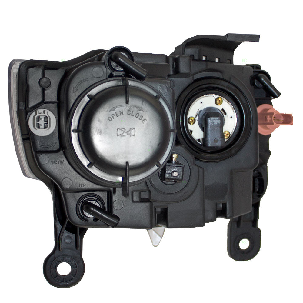 Brock Aftermarket Replacement Driver Left Halogen Combination Headlight Assembly With Chrome Bezel