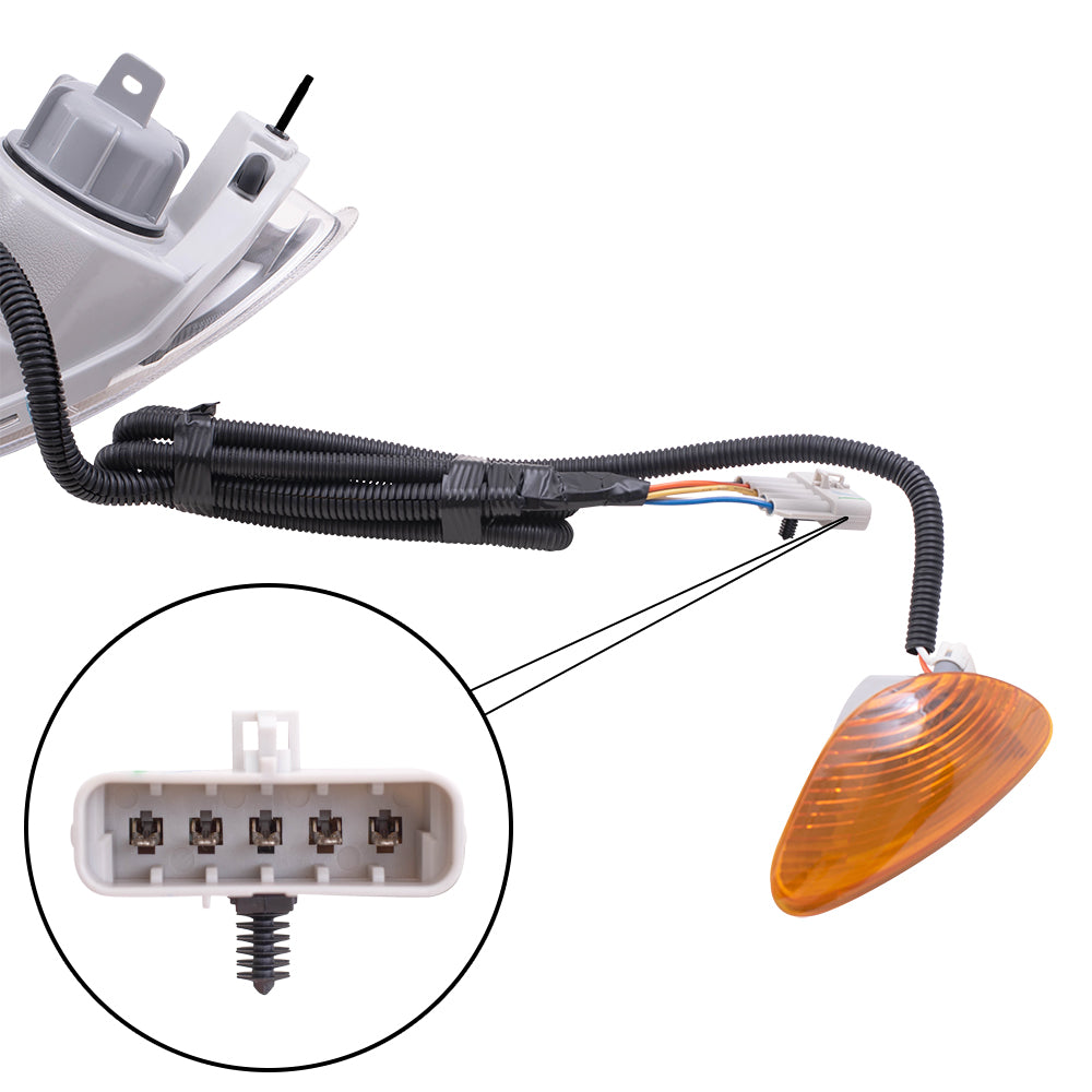 Brock Replacement Drivers and Passengers Halogen Headlights and Marker Lights Compatible with 2008-2018 Durastar and Transtar