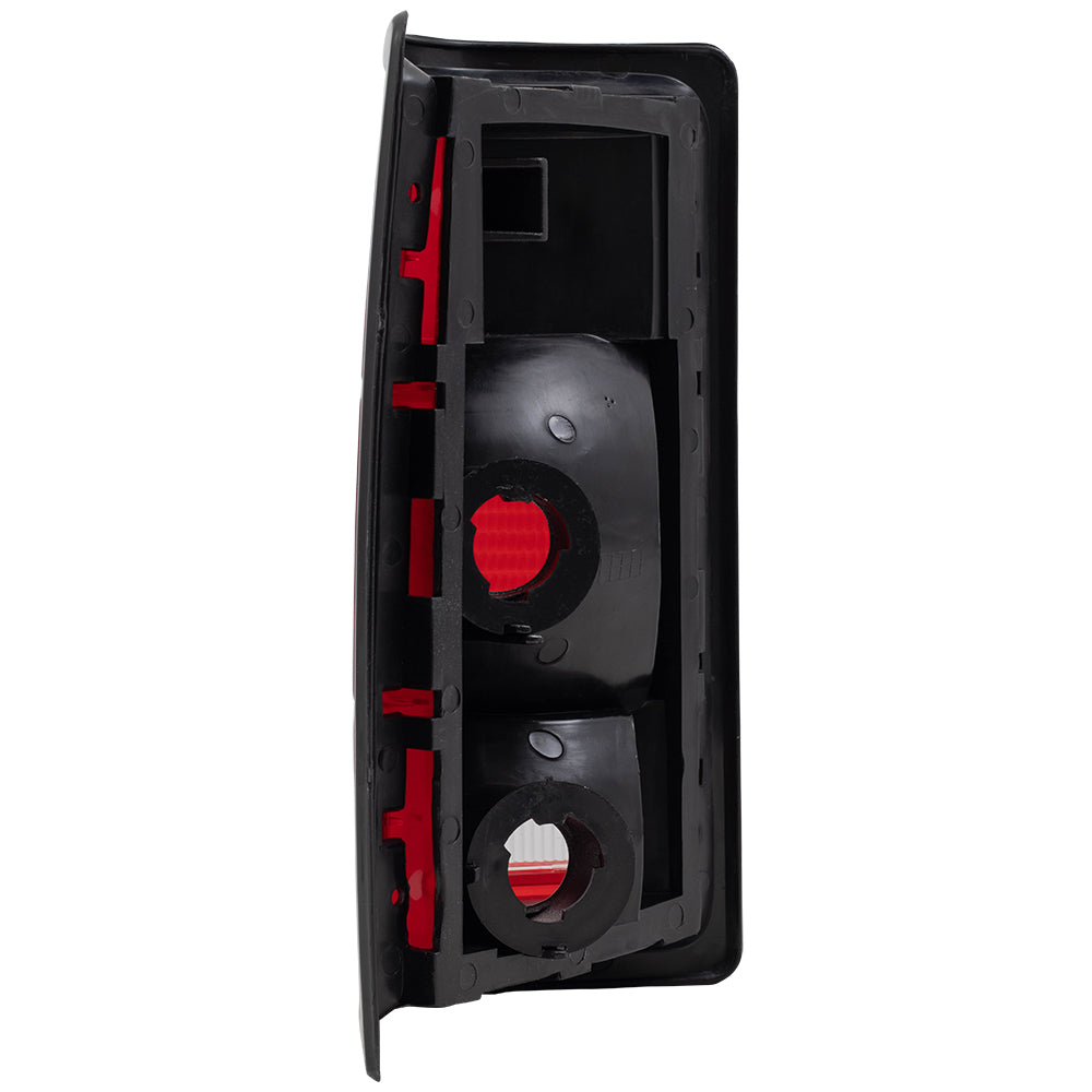 Brock Replacement Passenger Taillight with Black Bezel Compatible with 1981-1993 Pickup Truck SUV 55076438