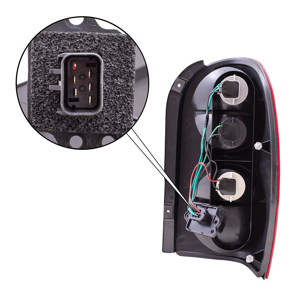 Brock Replacement Driver Tail Light Compatible with 2005-2007 Liberty 55157061AC