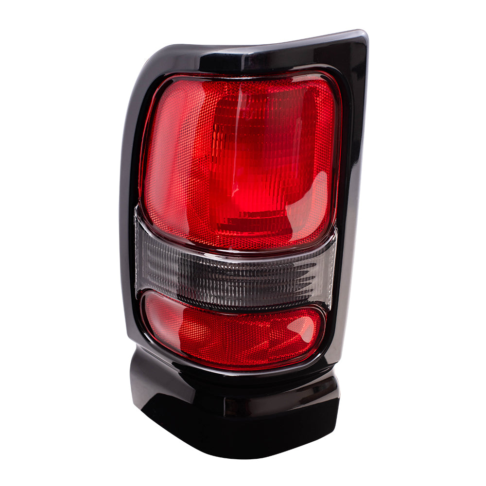 Brock Replacement Driver Taillight with Black Bezel Compatible with 1994-2001 1500 1994-2002 2500 3500 Pickup Truck 5EK45DX8AC