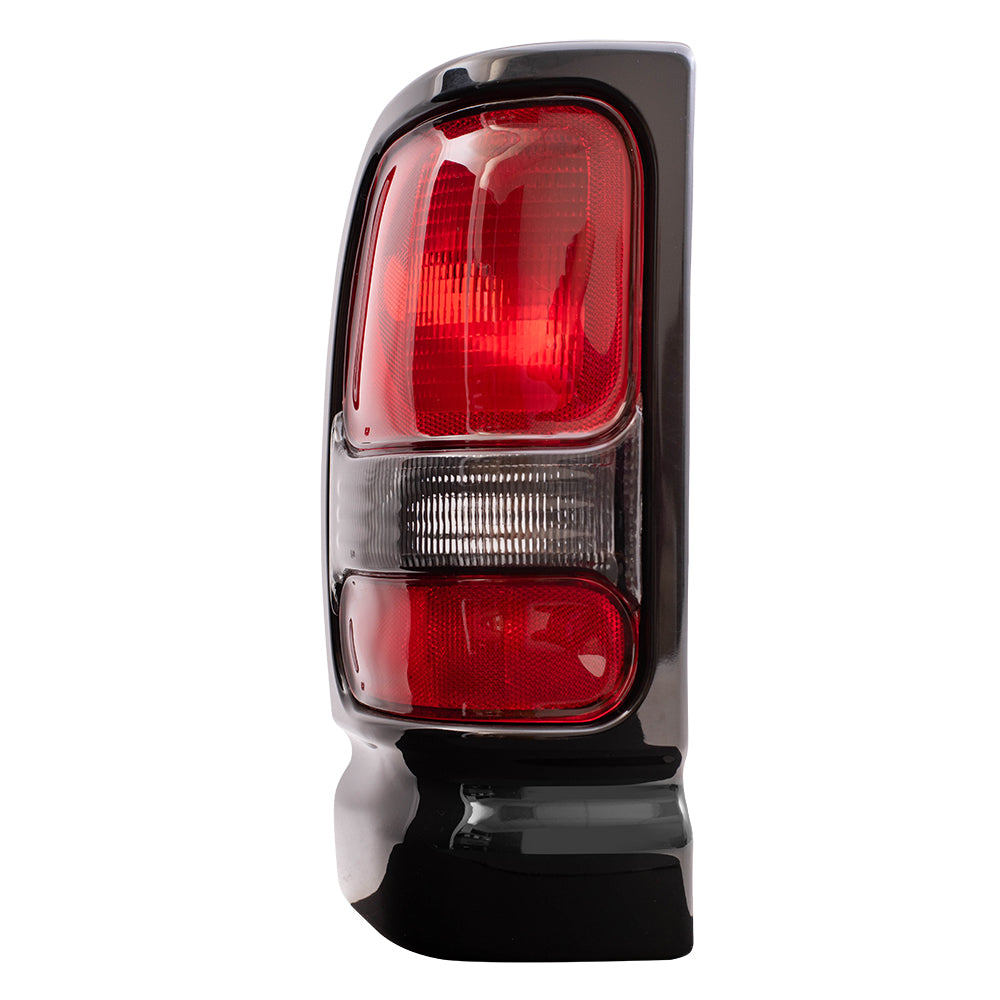 Brock Replacement Driver Taillight with Black Bezel Compatible with 1994-2001 1500 1994-2002 2500 3500 Pickup Truck 5EK45DX8AC