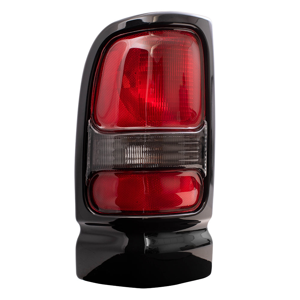 Brock Replacement Driver Taillight with Black Bezel Compatible with 1994-2001 1500 1994-2002 2500 3500 Pickup Truck 5EK45DX8AC