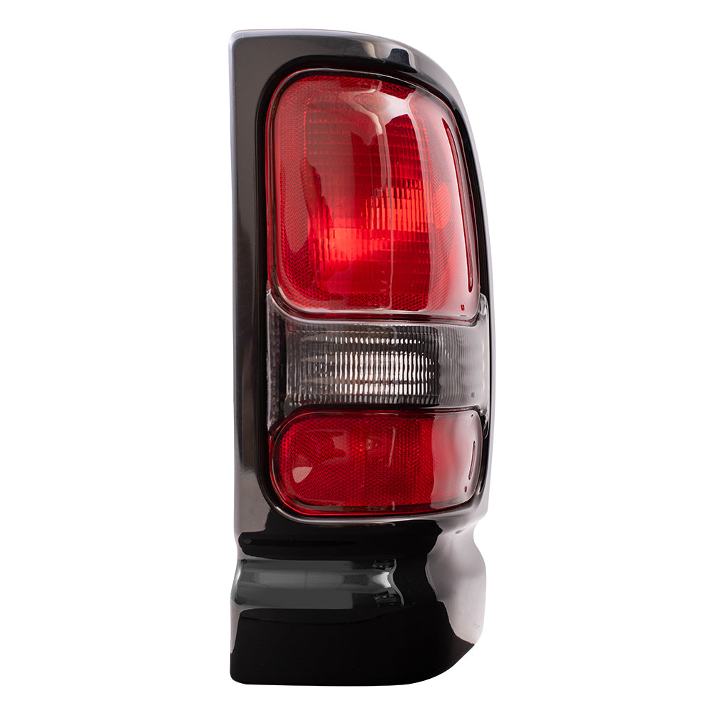 Brock Replacement Passenger Taillight with Black Bezel Compatible with 1994-2001 1500 1994-2002 2500 3500 Pickup Truck 5EK44DX8AC