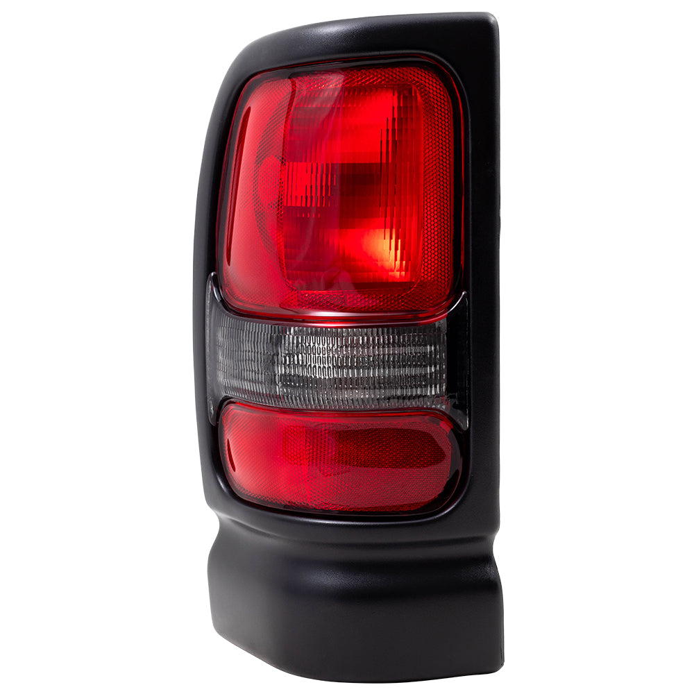Tail Light for 1994-2001 Ram 1500 Textured Black Bezel for 1994-2002 Ram 2500 55055265AC Left CH2800122