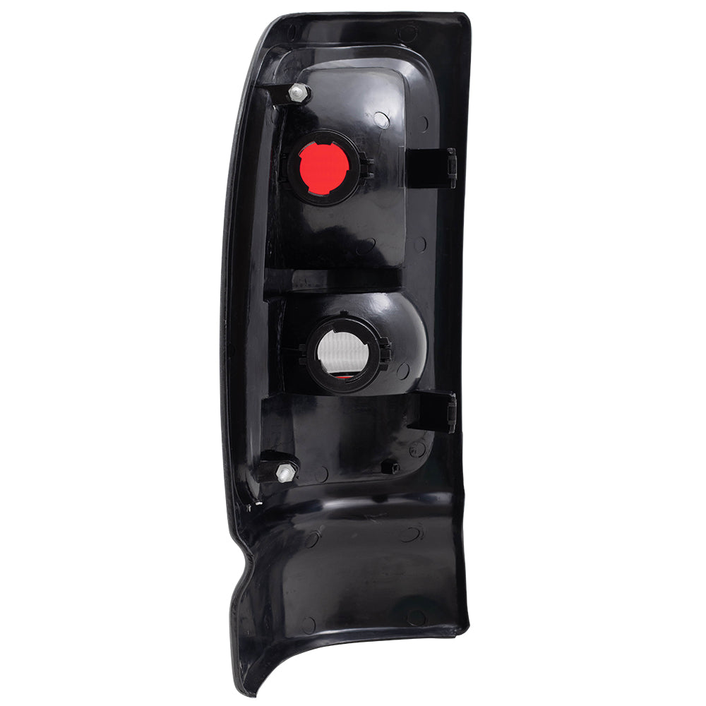 Brock Replacement Passenger Tail Light with Textured Black Bezel Compatible with 1994-2001 1500 Pickup Truck 1994-2002 2500 3500 55055264AC