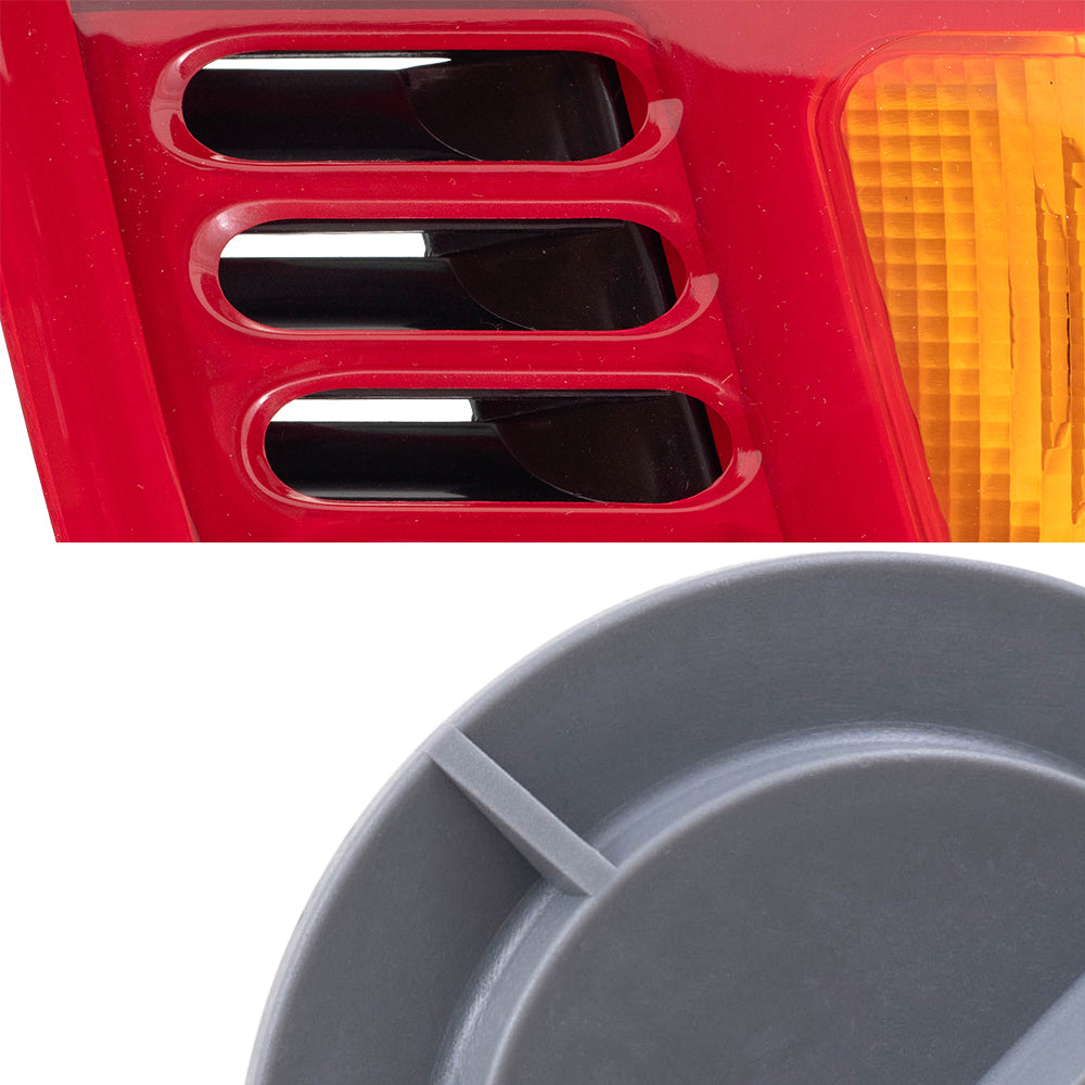 Brock Aftermarket Replacement Driver Left Passenger Right Tail Light Units with Circuit Board-Sockets without Bulbs 8 Piece Set Compatible with 1999-2002 Grand Cherokee Built to 11/01