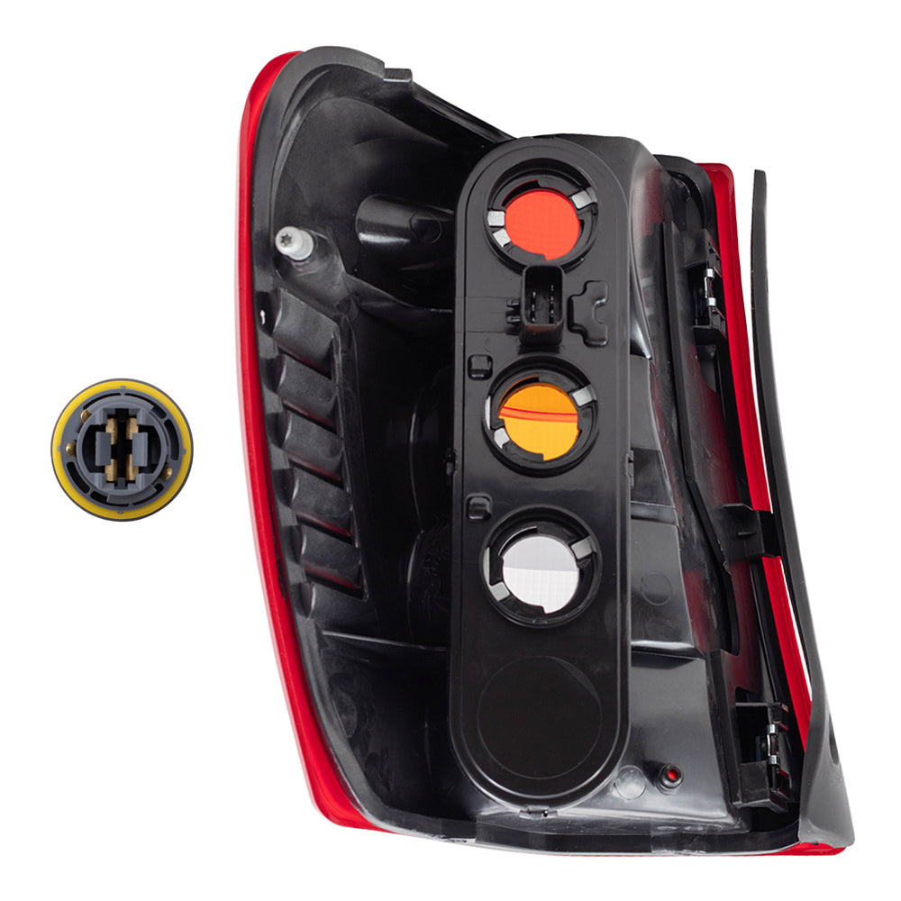 Brock Aftermarket Replacement Rear Passenger Right Tail Light Unit with Circuit Board- Sockets without Bulbs 4 Piece Set Compatible with 1999-2002 Grand Cherokee Built to 11/01