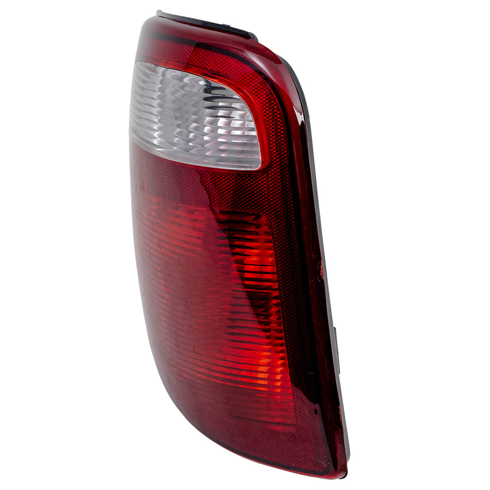 Brock Replacement Driver Taillight with Connector Plate Compatible with 2001-2003 Caravan Grand Caravan Voyager 4857601AH