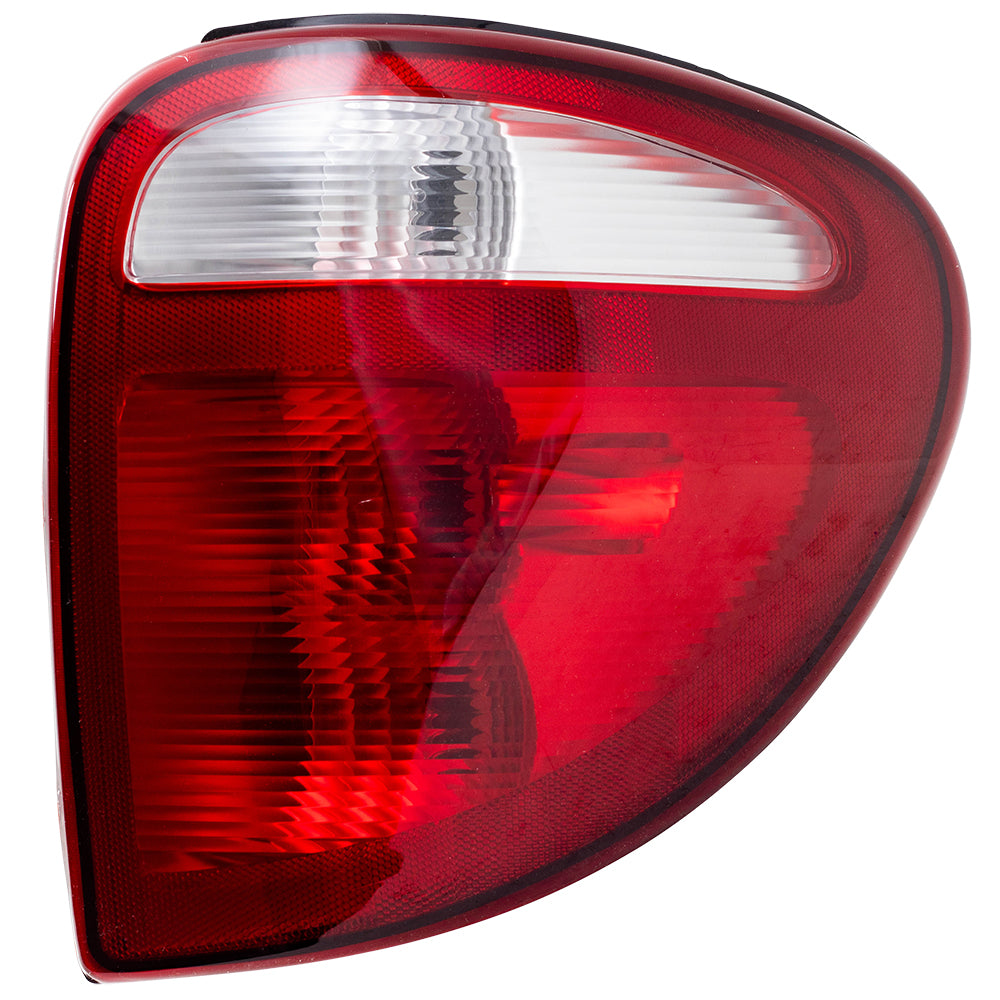 Brock Replacement Passenger Taillight with Connector Plate Compatible with 2001-2003 Caravan Grand Caravan Voyager 4857600AH