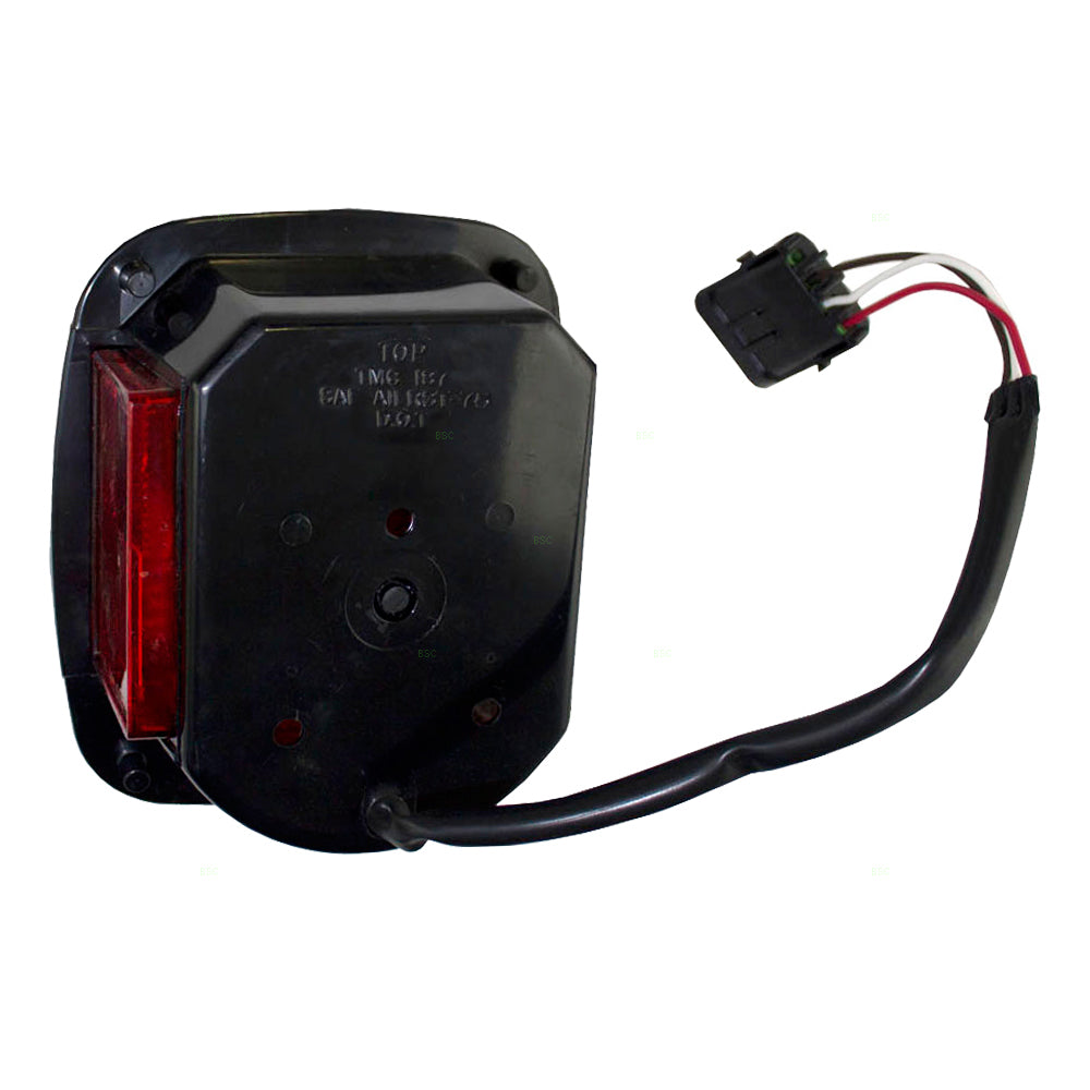 Brock Replacement Passenger Tail Light with Flat Female Connector Compatible with 1991-1995 Wrangler 1997 Wrangler 56018648