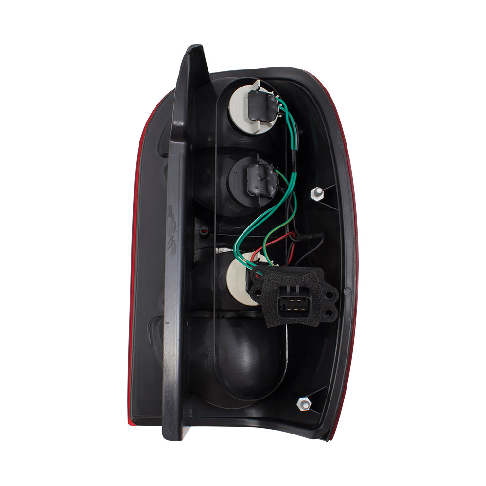 Brock Replacement Set Driver and Passenger Tail Lights with Harness and Bulb Sockets Compatible with 2002-2004 Liberty 55155829AH 55155828AH