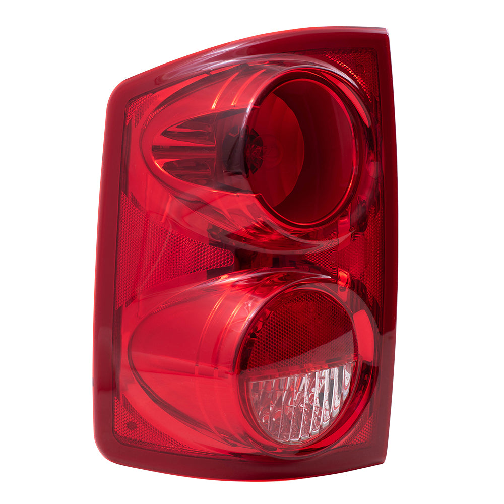Brock Replacement Driver Tail Light Compatible with 2005-2011 Dakota Pickup Truck 55077605AC
