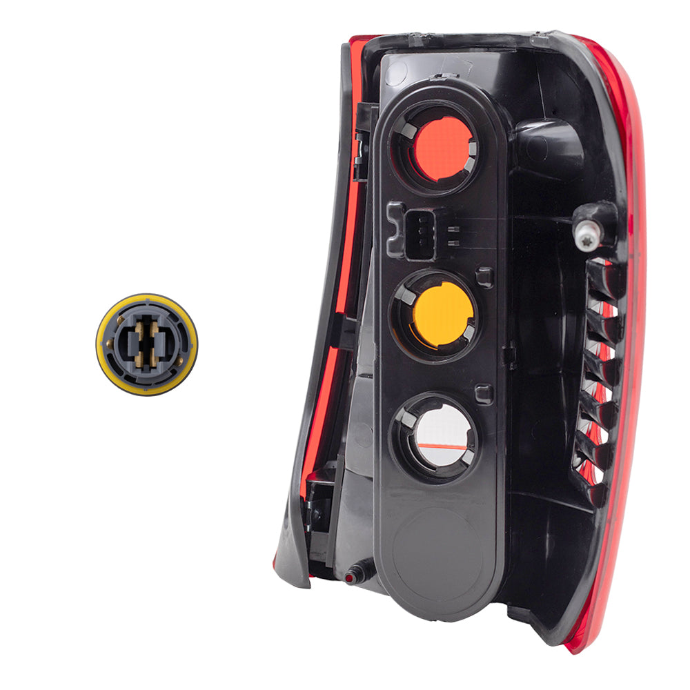 Brock Replacement Driver Side Tail Light Unit with Circuit Board and Tail Light Bulb Sockets without Bulbs 4 Piece Set Compatible with 2002-2004 Grand Cherokee
