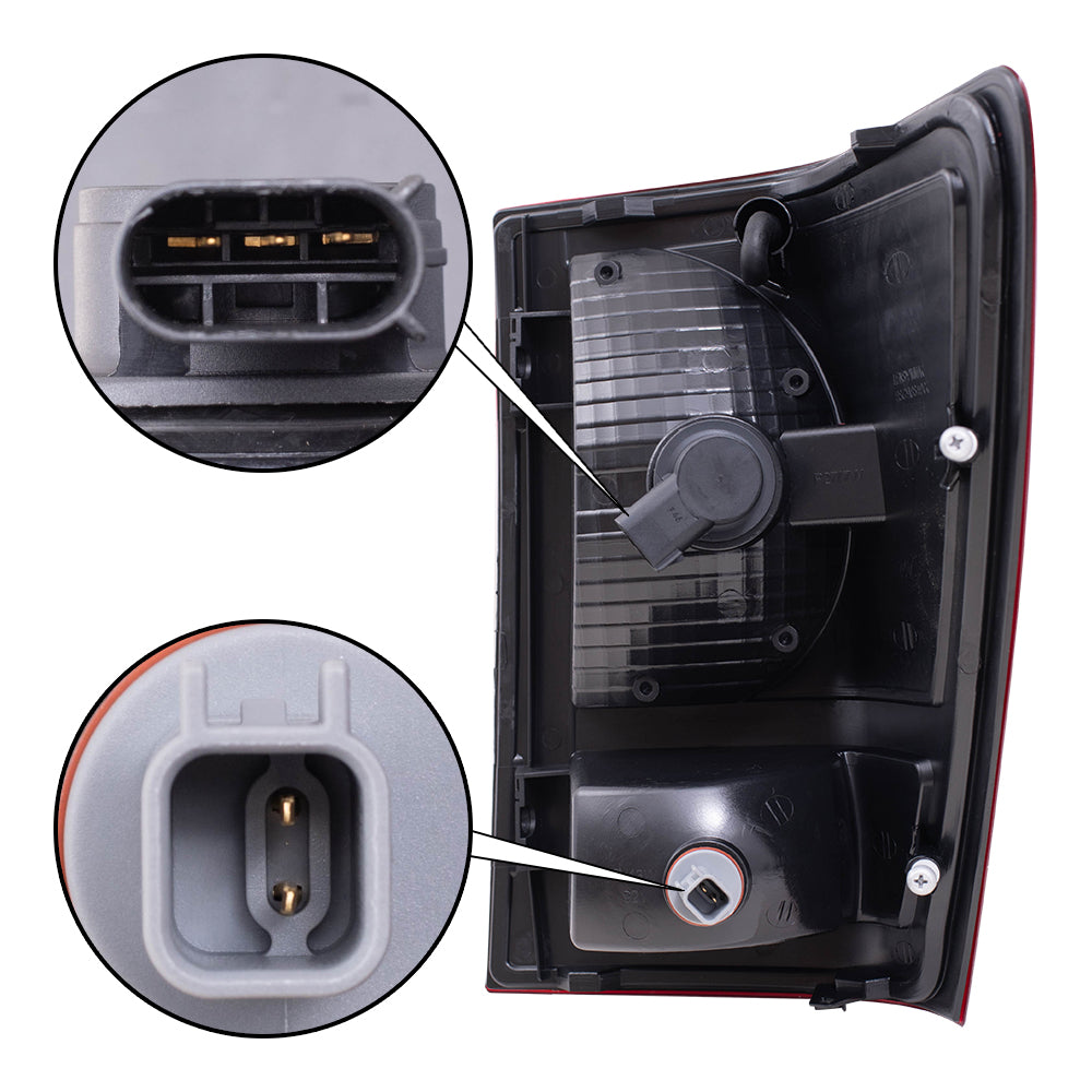 Brock Replacement Driver Tail Light Compatible with 2007-2010 Grand Cherokee 55079013AC