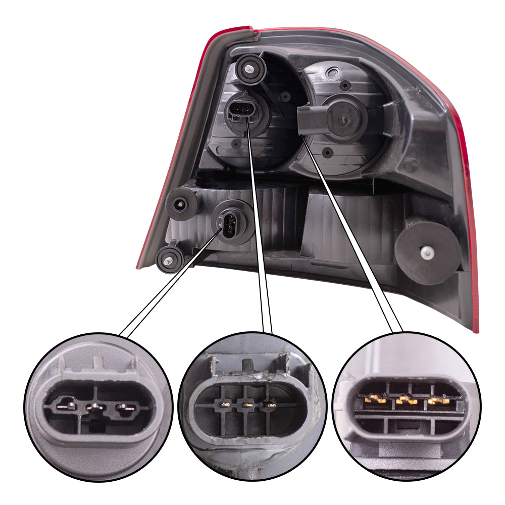 Brock Replacement Driver Tail Light Compatible with 2008-2010 Avenger 5303991AG