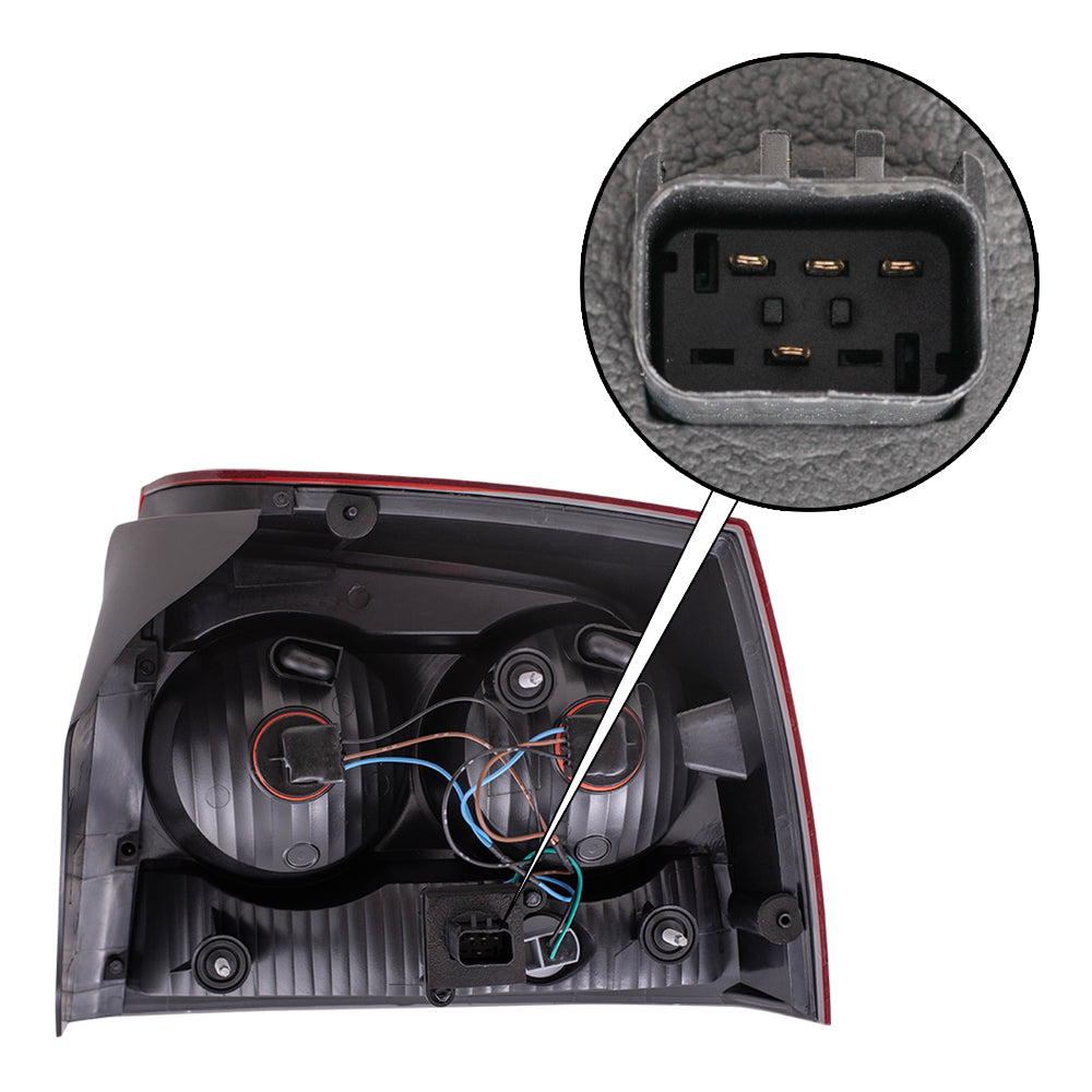 Brock Replacement Driver Tail Light Compatible with 2009-2010 Charger 4806449AD