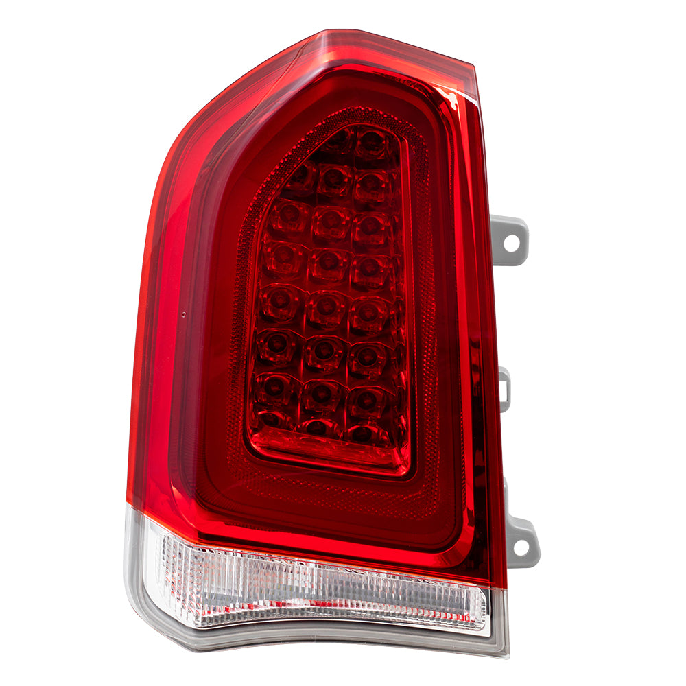 Brock Replacement Driver Tail Light with Chrome Compatible with 2015-2019 300
