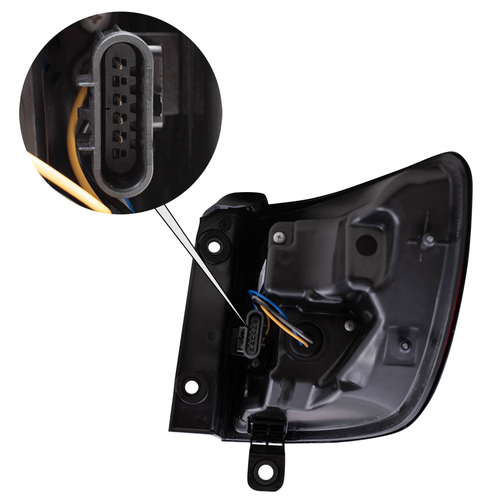 Brock Replacement Driver Tail Light Quarter Panel Mounted Compatible with 2014-2020 Durango