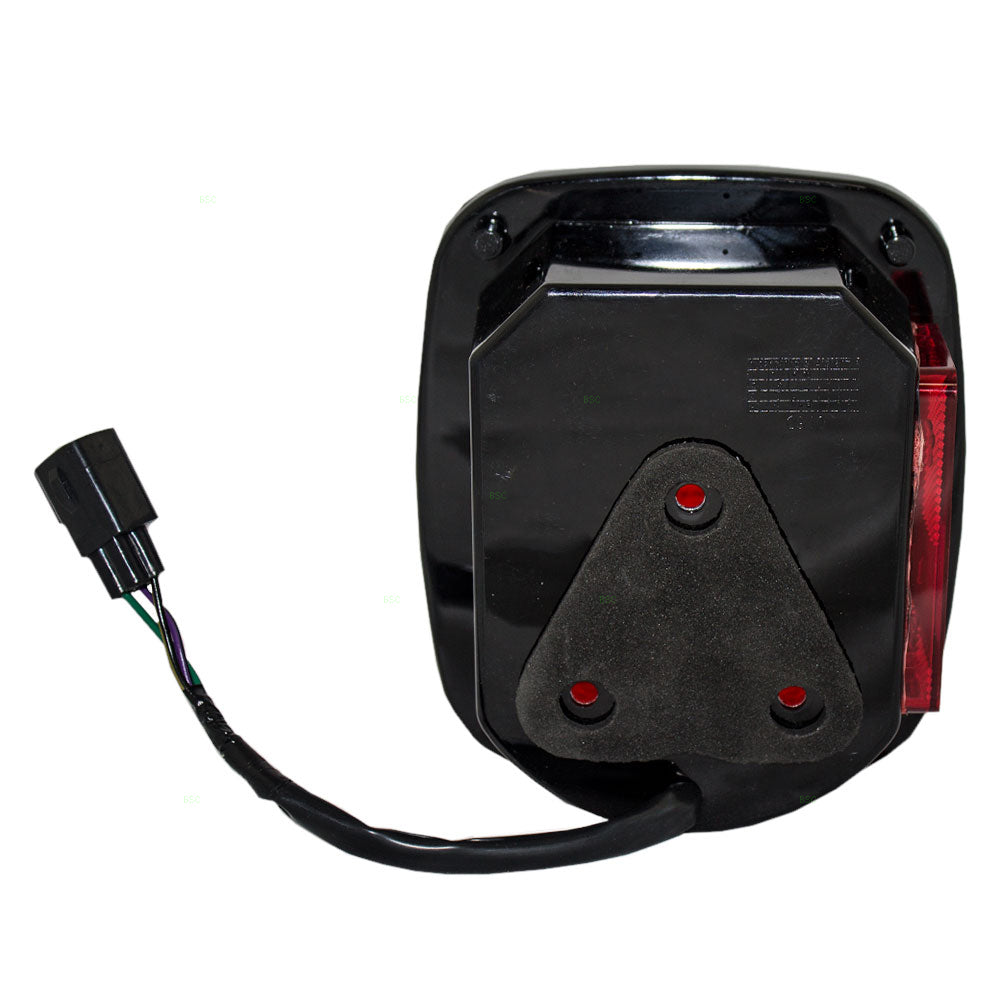 Brock Replacement Driver Tail Light Lens with Square Connector Compatible with 1998-2006 Wrangler 56018649AD