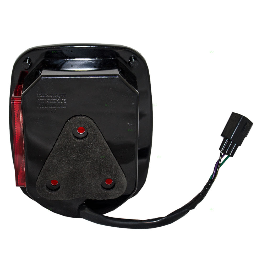 Brock Replacement Passenger Tail Light Lens with Square Connector Compatible with 1998-2006 Wrangler 56018648AD